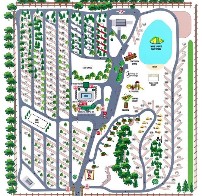 Park Map Oasis Campground